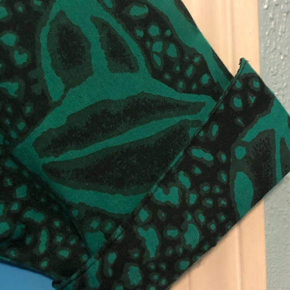 J. B. Too Vintage Green Patterned Dress - Picture 6 of 8